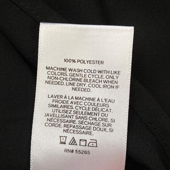 Express Black Portofino V-Neck Button Front Detail Blouse Top Shirt Fall Boho - Picture 16 of 16